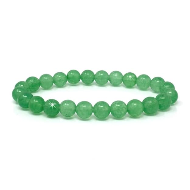 Green Aventurine Bracelet for Men & Women | Natural Healing Crystal Beaded Bracelet | Lucky Gemstone Bracelet for Prosperity, Meditation, Reiki & Energy Balance