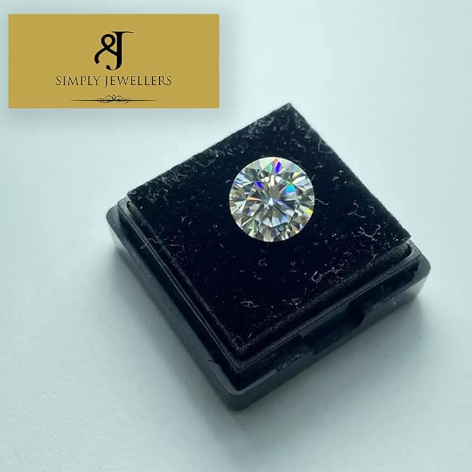 Loose Moissanite Diamond With GRA Certificate, D Colorless, Brilliant Round Cut, VVS1 Clarity Jewellery Gemstones for Pendant Ring, Stud Earring, Jewelry Making, 0.5CT-4CT 0.5 carat