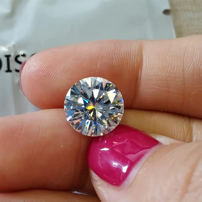 Loose Moissanite Diamond With GRA Certificate, D Colorless, Brilliant Round Cut, VVS1 Clarity Jewellery Gemstones for Pendant Ring, Stud Earring, Jewelry Making, 0.5CT-4CT 0.5 carat
