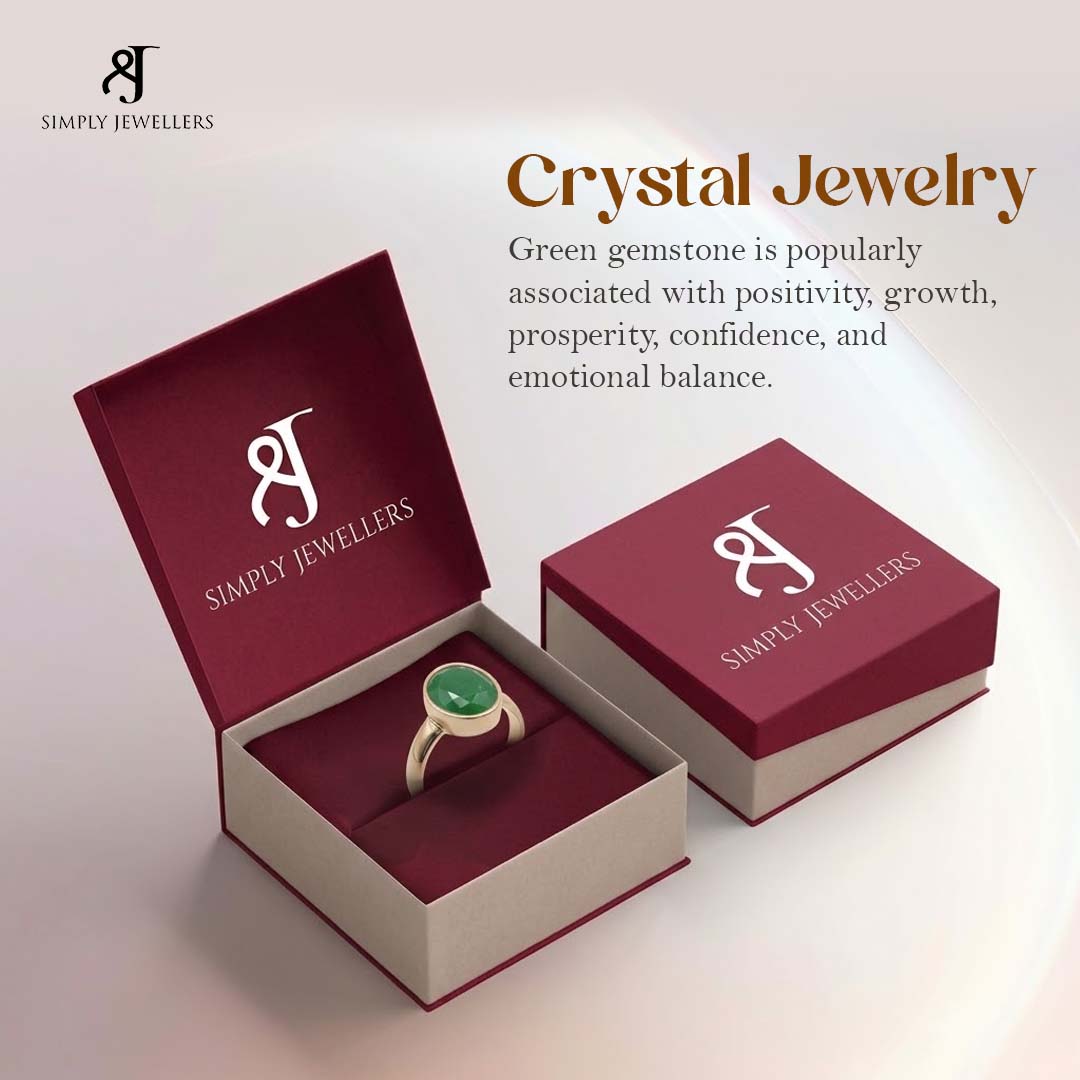 Green Aventurine Ring for Men & Women | Natural Green Aventurine Gemstone Finger Ring | Oval Crystal Ring for Prosperity, Meditation & Daily Wear | Statement Jewelry