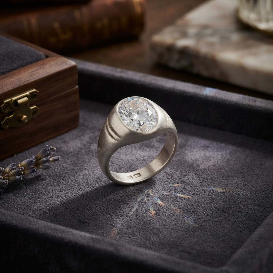 Natural Pearl Ring for Men & Women | Round White Pearl Finger Ring | Elegant Gemstone Ring for Daily Wear, Meditation & Gift | Classic Statement Jewelry
