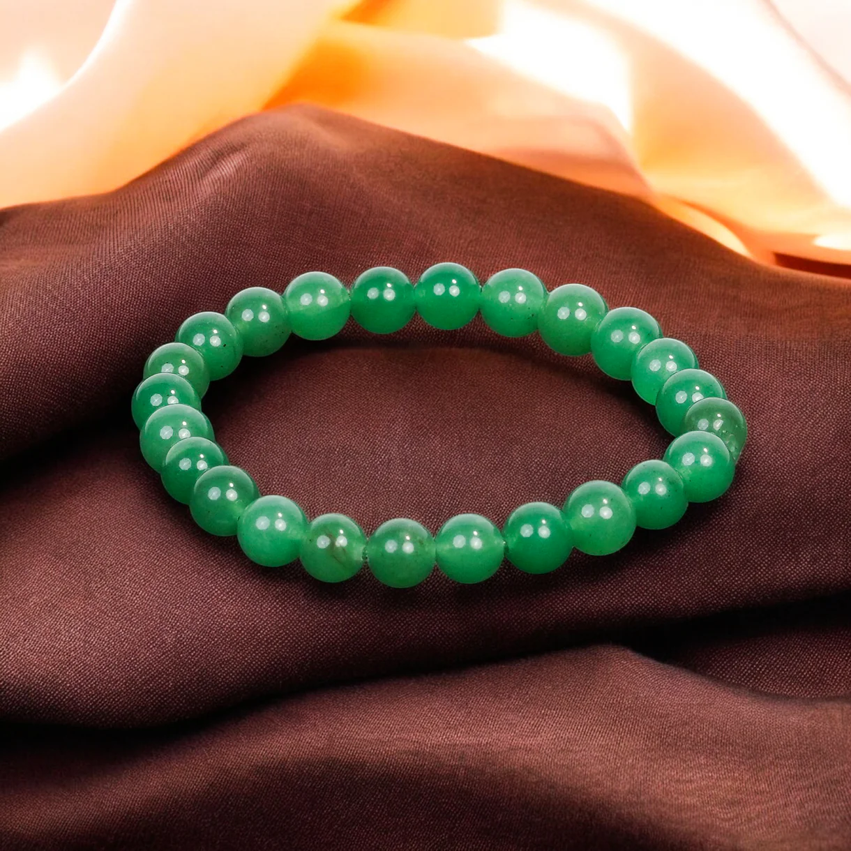Green Aventurine Bracelet for Men & Women | Natural Healing Crystal Beaded Bracelet | Lucky Gemstone Bracelet for Prosperity, Meditation, Reiki & Energy Balance