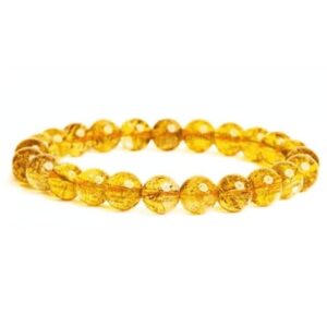 SIMPLY JEWELLERS AAA Grade Healing Crystal Bracelet for Men & Women - Adjustable Gemstone Bracelet for Reiki, Meditation, Yoga & Energy Healing (Yellow Citrine)