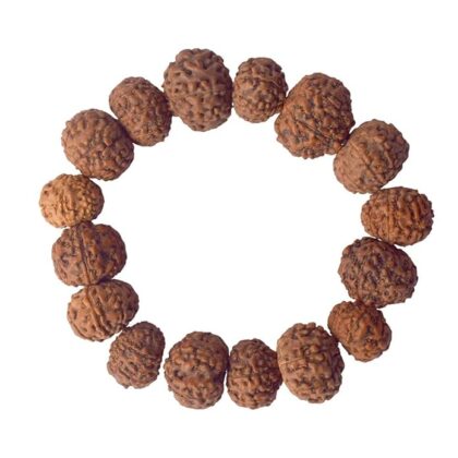 SIMPLY JEWELLERS 7 Mukhi Rudraksha Bracelet, 100% Natural Ayurvedic Formula, Dermat Approved, for Wealth and Prosperity, Spiritually Energized Through Vedic Rituals